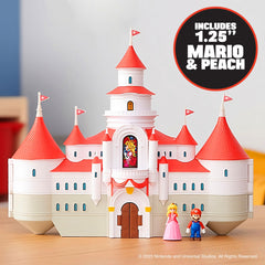 Super Mario Bros Mushroom Kingdom castle open interior reveals training grounds for dynamic play