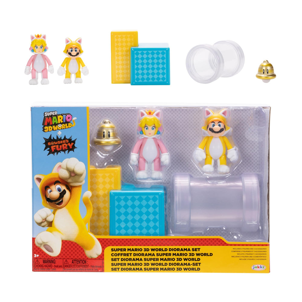 Super Mario Cat Mario figure with poseable articulation for play and display.