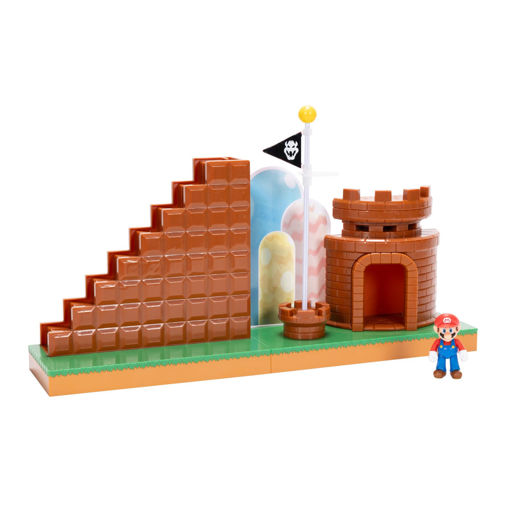 Super Mario Course Complete Playset tabletop size—fits easily on desks and shelves
