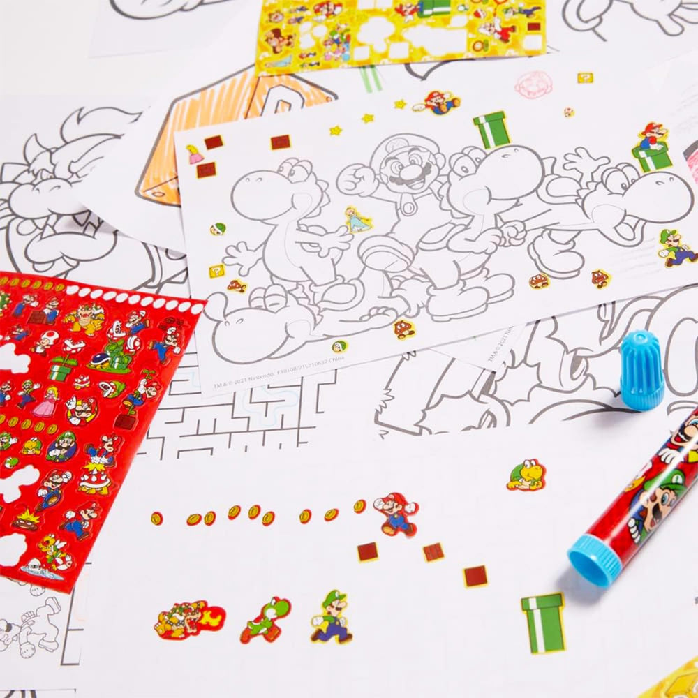 Super Mario markers 8-pack for bold lines and coloring.