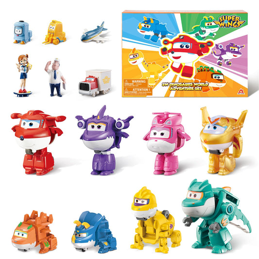 Super Wings 14-pack transforming toy collection for imaginative play and collectability.