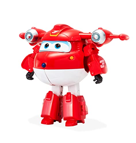 Super Wings five transforming figures ready for plane to robot adventures, no batteries
