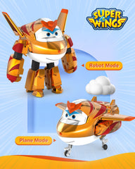 Super Wings Golden Boy wheels roll smoothly for play.