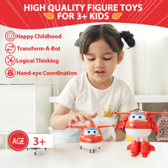 Packaging and display highlighting collectability of Super Wings figure