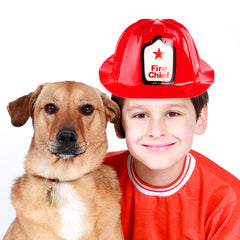Super Z Outlet soft-plastic fire chief hat; durable and comfortable all day.