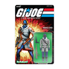 Super7 Arctic Snake Eyes figure front view for dynamic display and poseability.