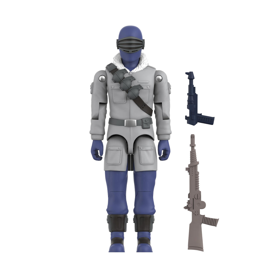 Super7 Arctic Snake Eyes figure with laser pistol ready for action poses.