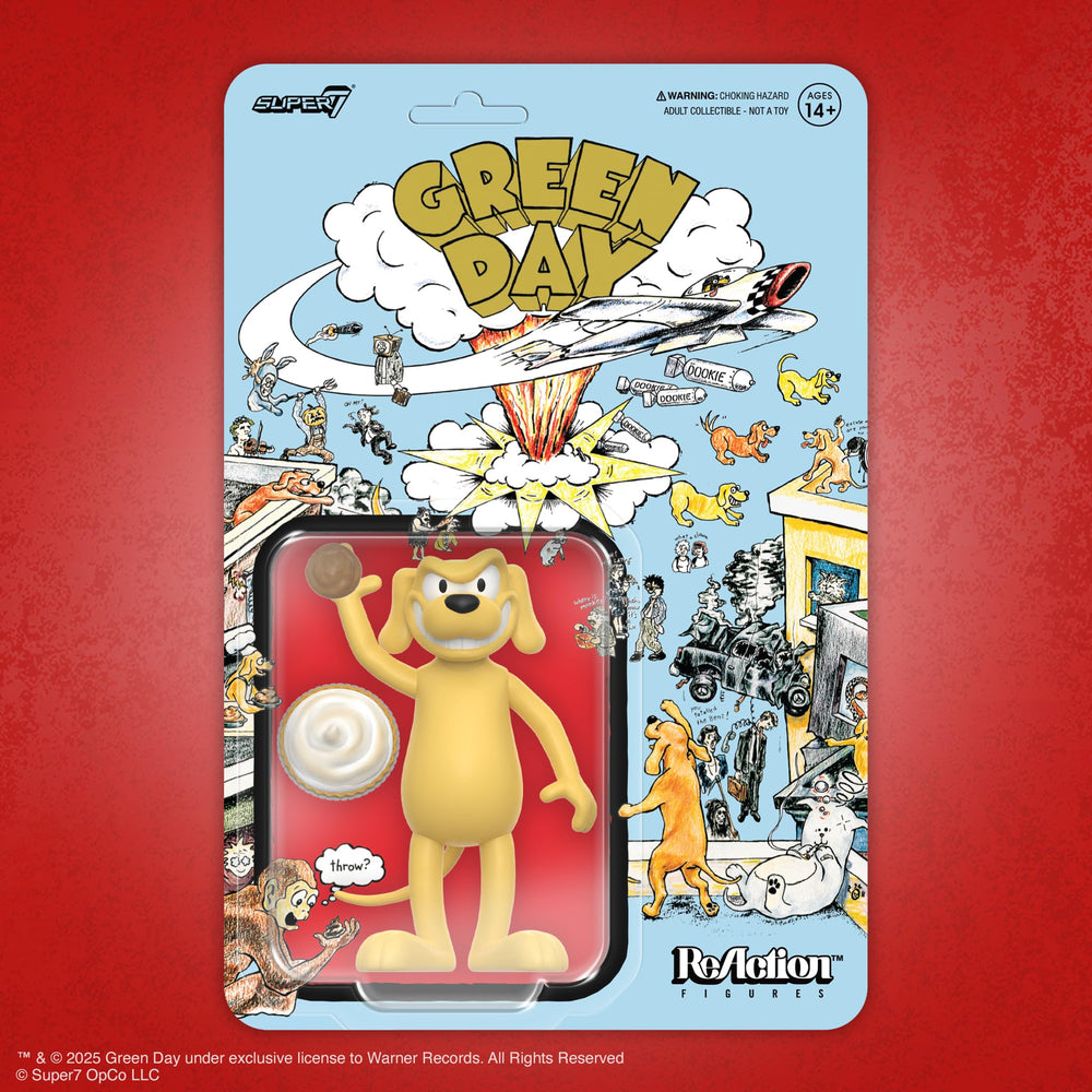 Ideal display for collectors with Green Day themed Dookie Dog packaging