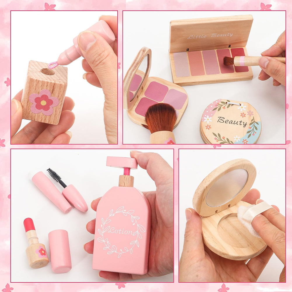 SUPERGFS wooden nail polish and file set for pretend manicures