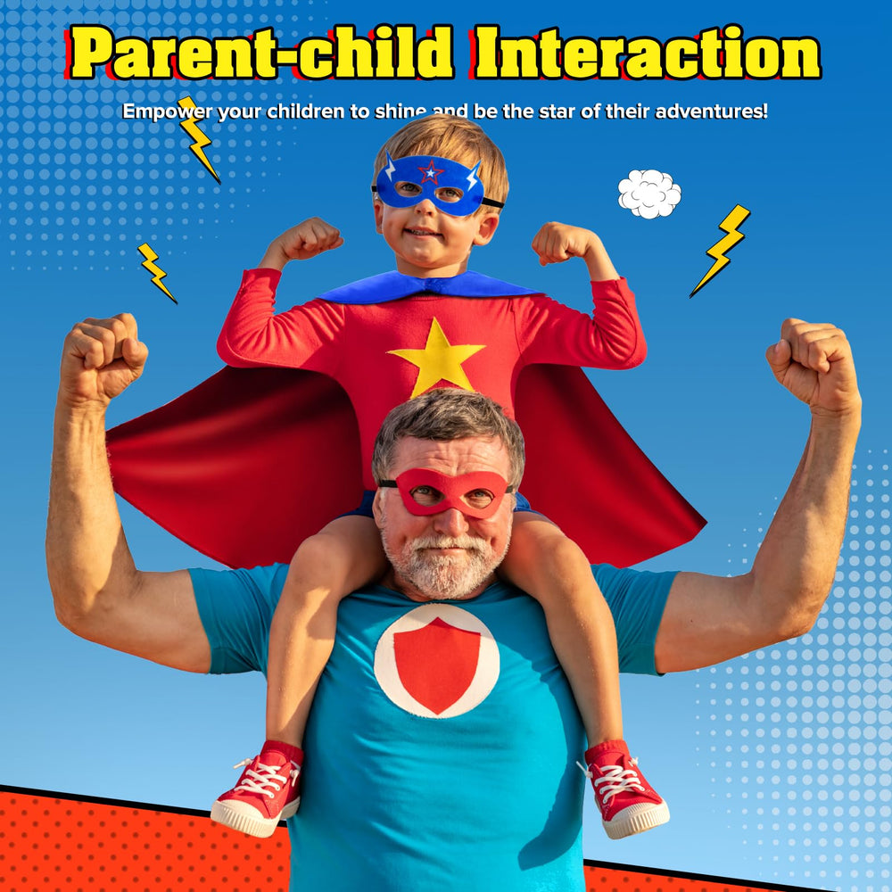 SUPER ROKO packaging and set includes cape and mask for imaginative play.