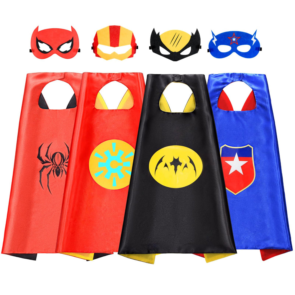 SUPER ROKO red and black cape for kids, ready to soar during playtime.