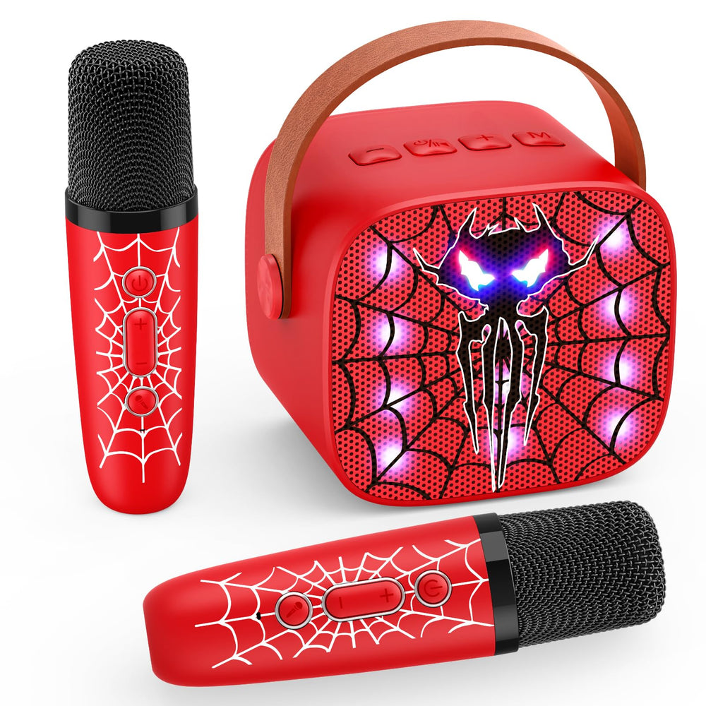 Superwin Karaoke mini speaker with cool eye LED lights for vibrant kids' sing-alongs.