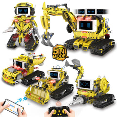 Suplanet 5-in-1 excavator model for hands-on building fun