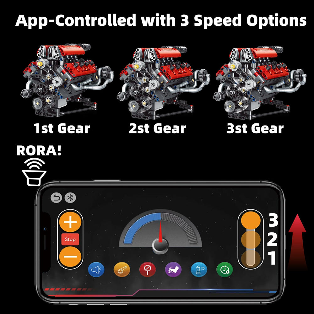 Suplanet Mini V8 engine rechargeable power unit powers the engine.
