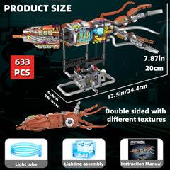 Suplanet squid display stand supports the finished model on desk or shelf