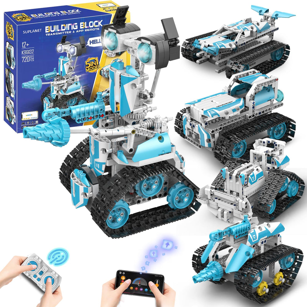 Suplanet STEM Robot assembly with modular parts for hands-on creativity.