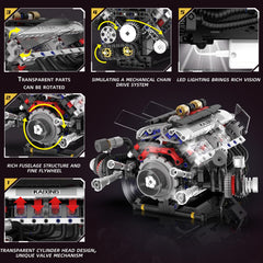 Suplanet V8 Engine Kit app control demonstrates interactive speed options.