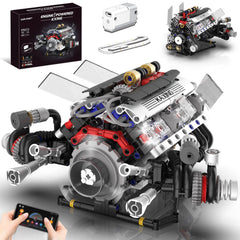 Suplanet V8 Engine Kit assembly view for hands on learning and curiosity.