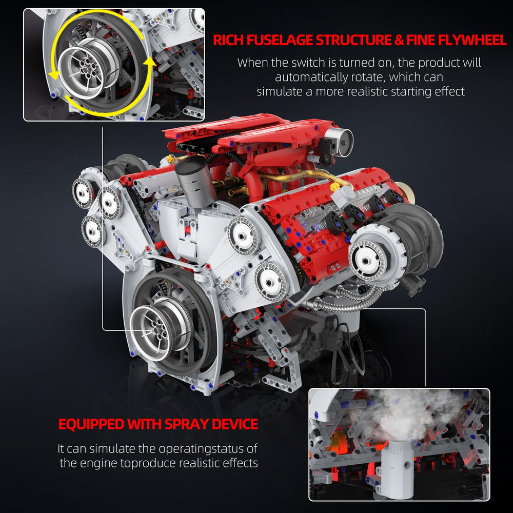 Suplanet V8 engine kit double spray simulates engine sound and steam effects.