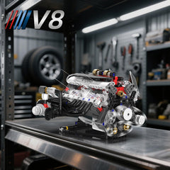 Suplanet V8 Engine Kit LED interior lighting highlights engine interior.