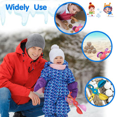 SupMLC winter outdoor play image featuring kids with snowballs