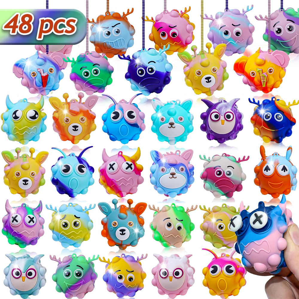 Supovil animal pop it ball with valve inflates easily for reuse and decorative display.