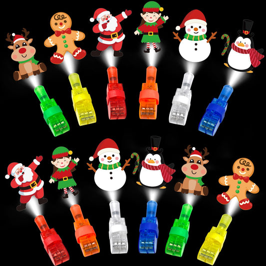 SURCVIO Christmas finger lights with Santa Claus design for festive play and party fun