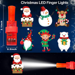 SURCVIO finger lights snowflake pattern glow for winter celebrations