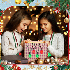 Sureio LED Christmas necklace lighting up celebrations at home or office.