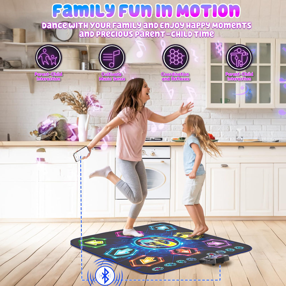 Surelect Dance Mat Bluetooth mode plays tracks for motivation