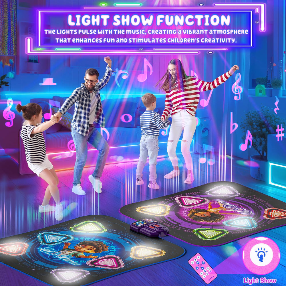 Surelect Dance Mat light show mode flashes with the beat