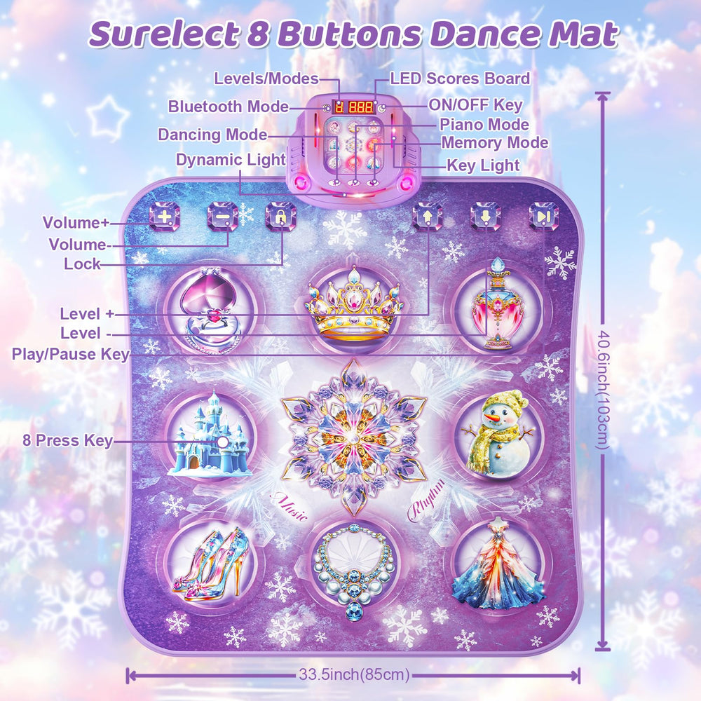 Surelect Dance Mat non-slip surface keeps kids safe while dancing.