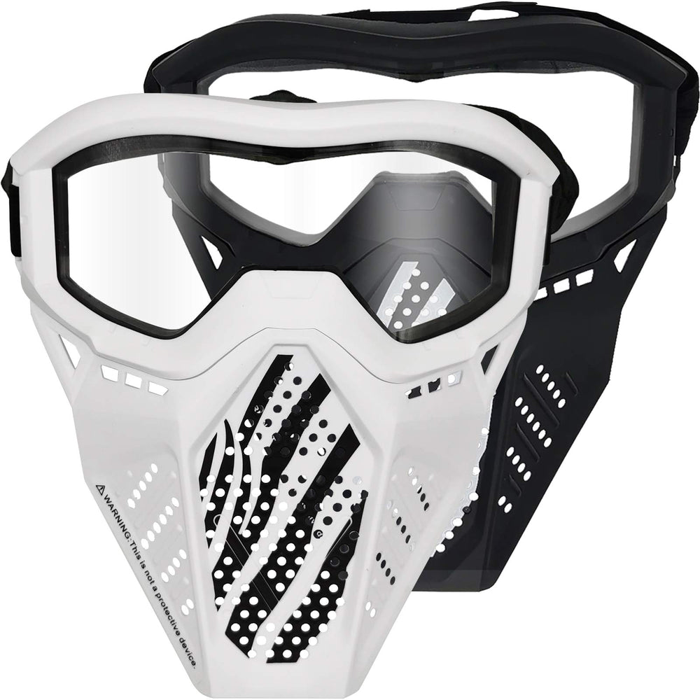 Surper 2-pack tactical masks, front view in black and white for team distinction
