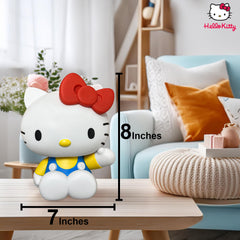 Hello Kitty piggy bank by Surreal Entertainment features the classic face design for display and collectibility.