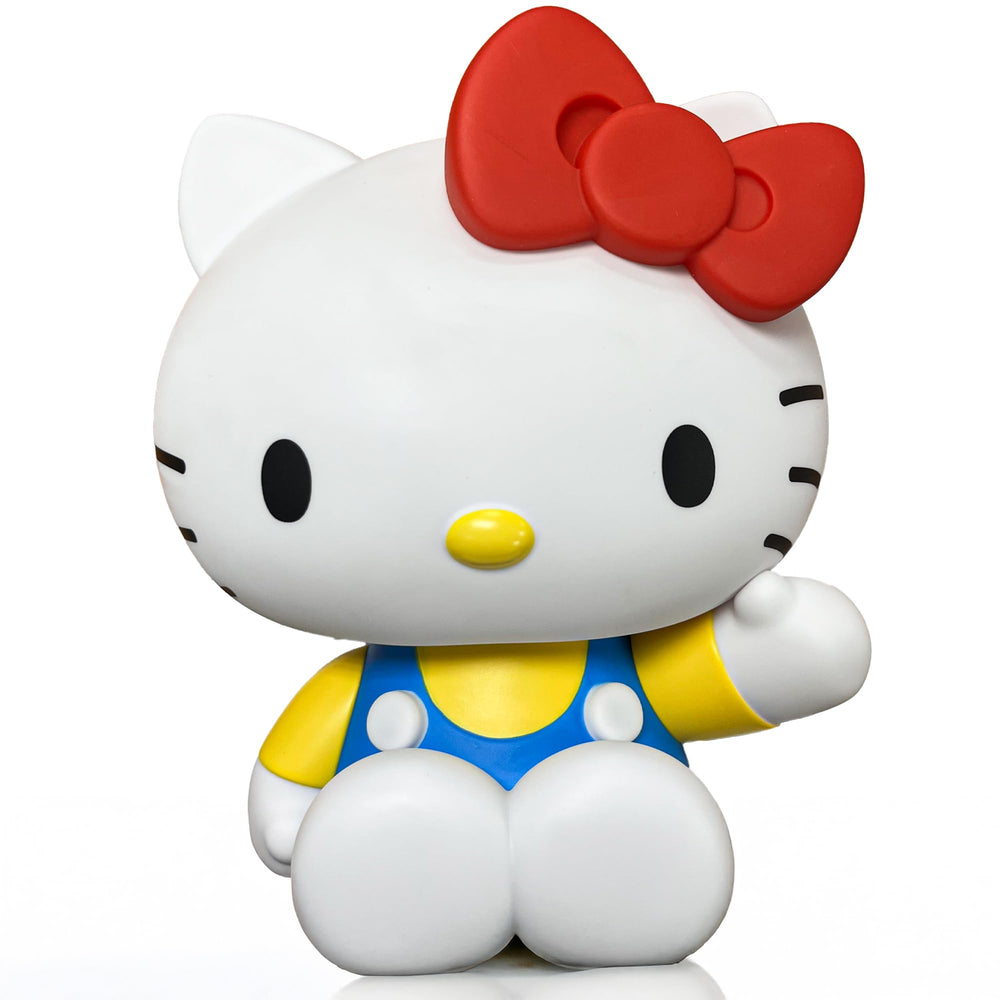 Surreal Entertainment Hello Kitty piggy bank stands 8 inches tall for desk display.