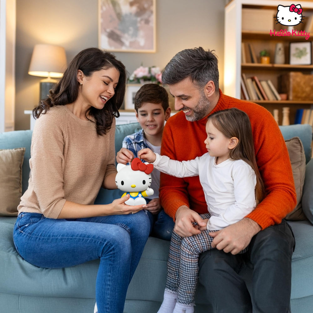 Multicolor finish adds a playful accent to any room with Hello Kitty flair.