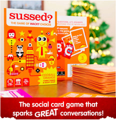 SUSSED The Wacky What Would You Do question cards close-up highlighting playful prompts.
