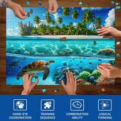 Sutinban Assembled puzzle spread showcases finish size ideal for collaboration and display