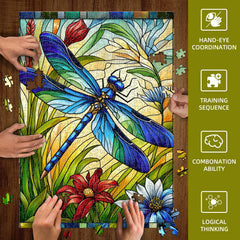 Sutinban dragonfly puzzle thick-cardboard ensures durable pieces for multiple solves.