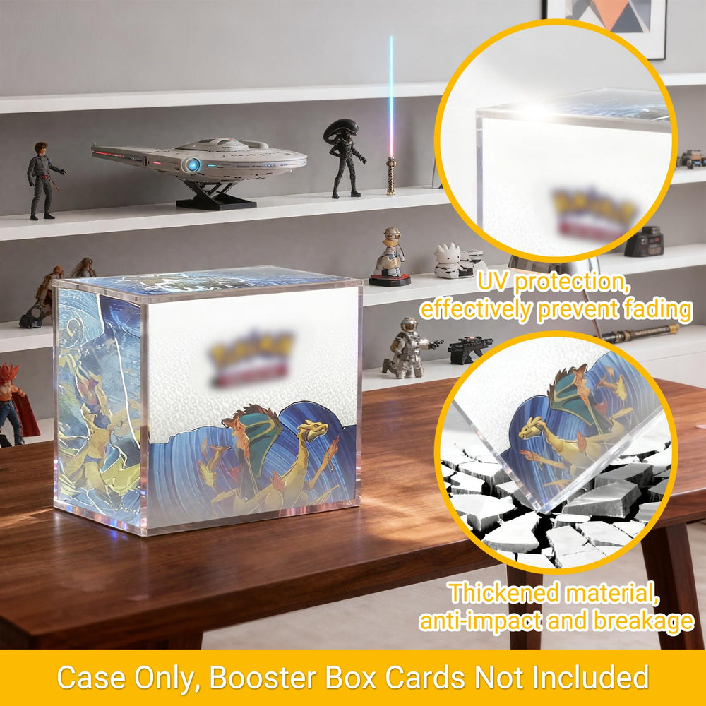 SUVQWJT PKMN booster box case magnetic lid enables secure, dust-free storage