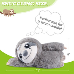 SUZZIPAD travel-ready sloth plush accompanies you on trips for comfort.