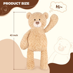 SuzziPals giant bear as bedtime reading partner