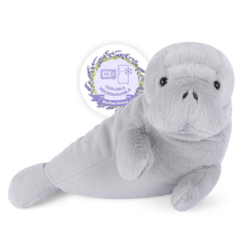 SuzziPals Bubble manatee plush close-up shows soft fabric and cozy warmth.