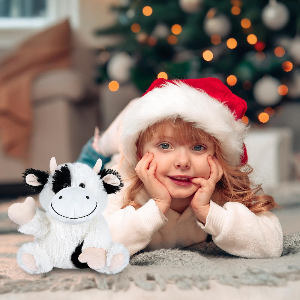SuzziPals cow plush playtime with soft texture for kids