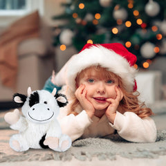 SuzziPals cow plush playtime with soft texture for kids