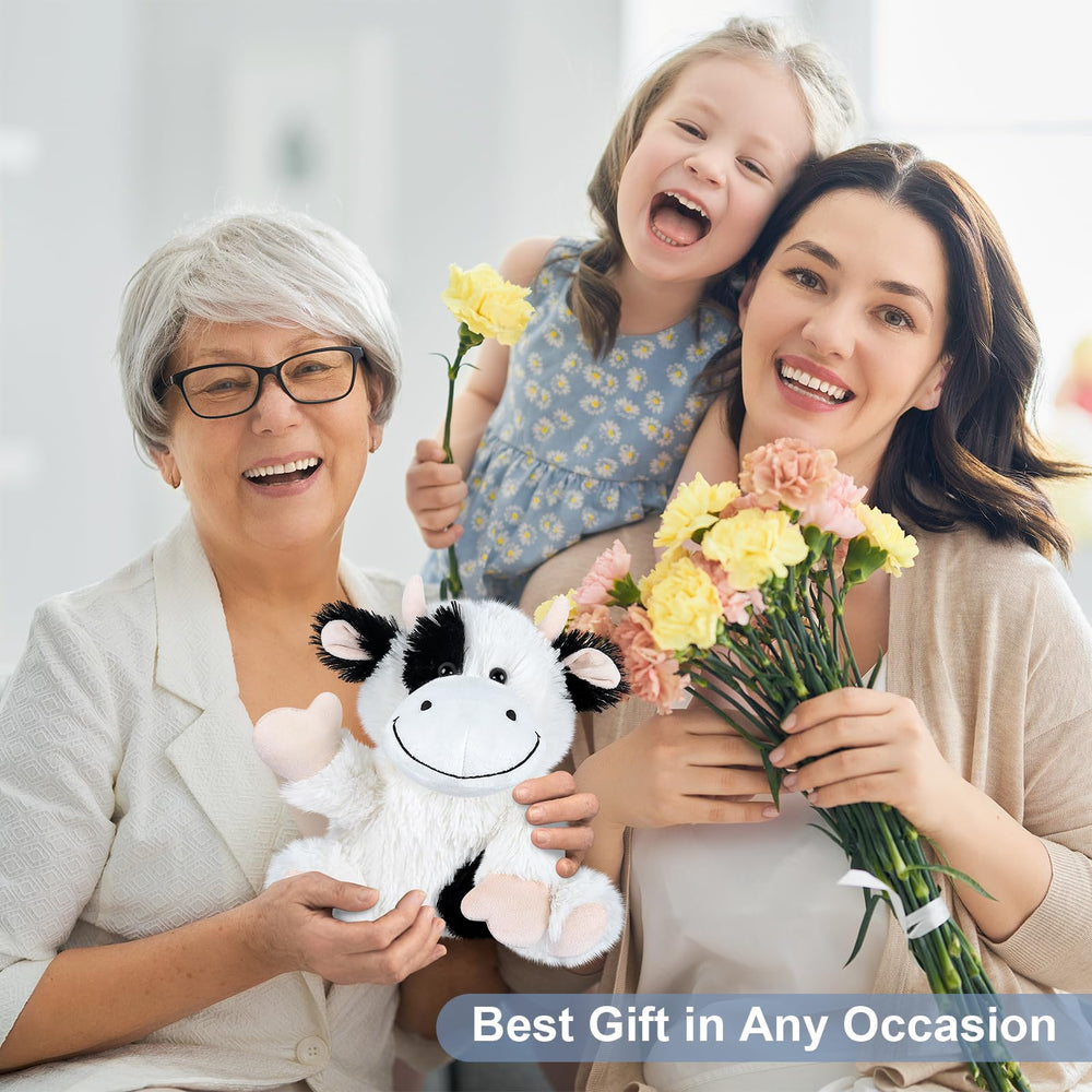 SuzziPals cow plush travel companion for on-the-go comfort
