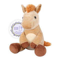 SuzziPals heatable horse plush in microwave for comforting warmth
