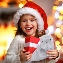 SuzziPals manatee plush stays soft after lots of hugs and wear.