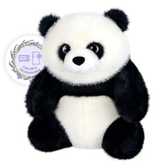 SuzziPals Panda heating pad plush provides cozy warmth for relaxing moments.