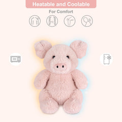 SuzziPals pig plush relaxing after a long day.